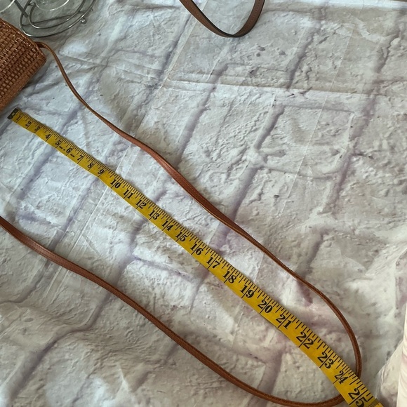 Vintage Brown Woven Crossbody Leather Strap Bag - Picture 5 of 11